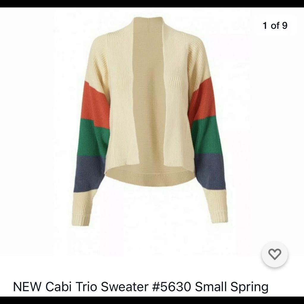 Cabi Colorblock Cardigan Sweater Size Small Nwot